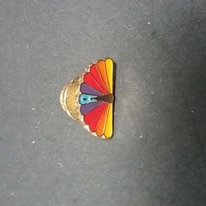 VTG NBC peacock lapel pin